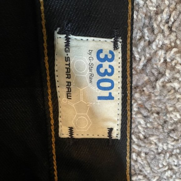 G STAR RAW 3301 Men's Jeans 33x32 - Picture 3 of 10